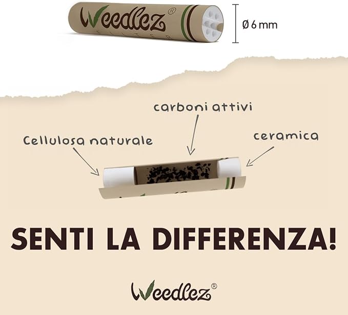 WEEDLEZ FILTRI AI CARBONI ATTIVI 50PZ